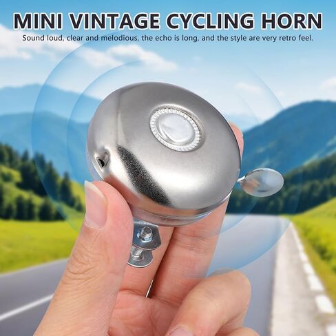 Kisangel Retro Bike Bell Handlebar Mount Vintage Cycling Horn Loud Clear Sound for Men Women Kids Cruiser Bikes in Kuwait