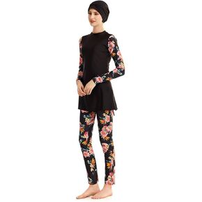 Modest Swimwear Long Sleeve Swimsuit Bathing Suit Beachwear Costume in Kuwait