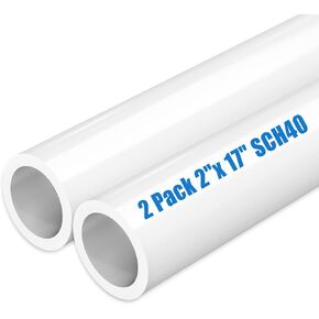 4 Pcs 1-1/2" PVC Pipe, 17" Long, Furniture Grade Schedule 40 PVC Pipe, Ideal for DIY Furniture, Greenhouse, Shelves & Garden Projects in Saudi Arabia