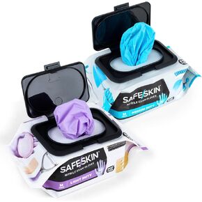 SAFESKIN Nitrile Disposable Gloves Bundle, 100 Count (2 Packs of 50) – Light & Medium Duty, Medium Size, Powder Free Gloves for Food Handling, Cleaning & First Aid in Saudi Arabia