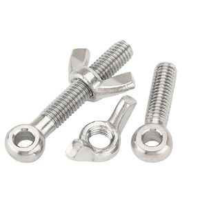 304 Stainless Steel Union Bolt and Wing Nut Set M12, 2-Pack Fish Eye Screw with Hole for Tool-Free Installation, Heavy-Duty Fasteners (M12*140 (2 PCS)) in Saudi Arabia