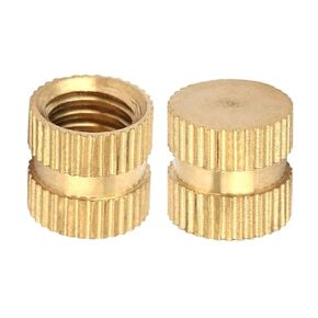 Thread Knurled Brass Nuts,20pc M12 OD 14mm Height:12~20mm Solid Threaded Insert Nut Blind Hole Embedded for Plastic 3D Printing Components(M12*16 * 14mm) in Saudi Arabia