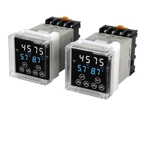 AC220V AC380V DC24V DC12V Digital Delay Time Relay DH48S-S 1Z 2Z Programmable Cycle Timer Time Switch Relay with Socket Base(AC380V DH48S-1Z) in Kuwait