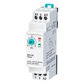 ERV-06 On Delay Time Relay Electronic Adjustable (0.1-6sec.)(150-260VAC 24VDC) in Kuwait