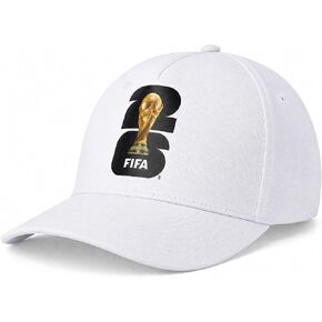 2026 FIFA World Cup Baseball Cap, Breathable Comfortable Unisex Soccer Hat for Stadium, Game Day, Watch Party, Outdoor Sports and Daily Wear.White in Kuwait
