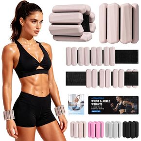 Wrist Weights, 2Pack Adjustable Ankle Weights for Women/Men, Silicone Weighted Bangles for Yoga, Pilates, Running & Walking, Arm & Leg Weights, 2lb in Kuwait