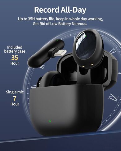 ميكروفون Mini GO اللاسلكي Lavalier لتسجيل فيديو iPhone PC | فلتر ضوضاء عميق بتقنية الذكاء الاصطناعي، صوت استوديو 48 كيلو هرتز/24 بت، بطارية 35 ساعة، علبة شحن، ميكروفون مغناطيسي USB-C لإنشاء المحتوى in Kuwait