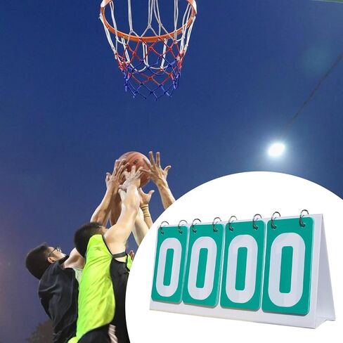 Sports Scoreboard 4 Digits Scorekeeper Portable Tabletop Score Flipper for in Kuwait