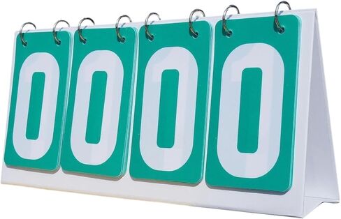 Sports Scoreboard 4 Digits Scorekeeper Portable Tabletop Score Flipper for in Kuwait