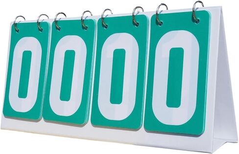 Sports Scoreboard 4 Digits Scorekeeper Portable Tabletop Score Flipper for in Kuwait