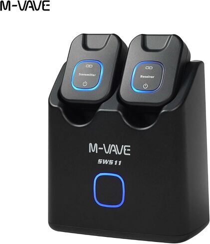 نظام نقل الصوت اللاسلكي M-VAVE SWS11 5.8 جيجا هرتز، أجهزة إرسال واستقبال ذات 6 قنوات، نطاق 30 مترًا، متوافق مع لوحة مفاتيح الجيتار، مع حقيبة شحن in Kuwait
