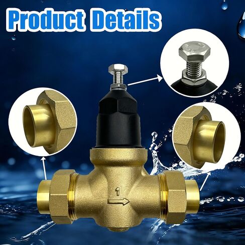 ترقية 1 "صمام تخفيض الضغط NR3XL اتحاد واحد أنثى × اتصال NPT أنثى، طول قصير وتصميم مضغوط، توفير المياه وتوفير الطاقة in Kuwait