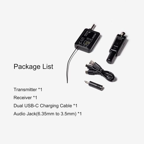 BUDON Wireless XLR Microphone Adapter, UHF Transmitter & Receiver with 99 Channels,164ft Range, Rechargeable for Converting Dynamic Mics to Wireless for PA Systems, Mixers & Cameras in Kuwait