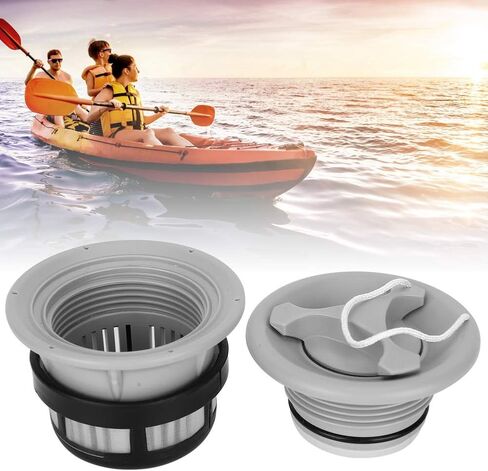 VGEBY 3Pcs Air Valve, Inflatable Tent Air Valve Spiral Air Plug Air Valve Replacement with Filter Mesh Accessory for Inflatable Tent Boat Kayaks (Gray) in Kuwait