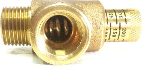 1 قطعة 1/2 "NPT معايرة صمام تخفيف الضغط - 50-200 PSI قابل للتعديل، موديل BPR050C in Kuwait