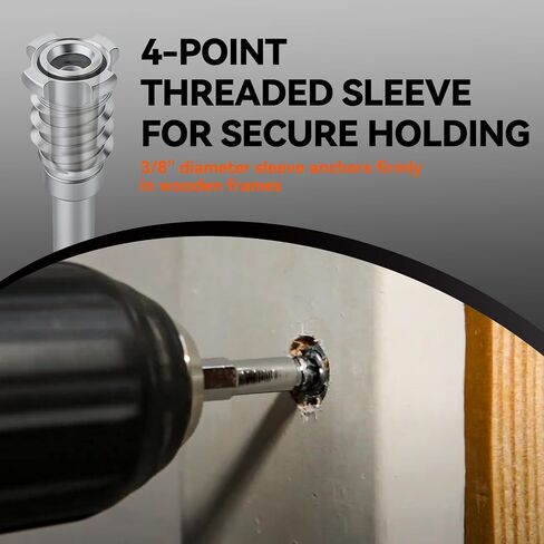 100 20161 Topstar Fasteners Adjustable Shim Screws 1/4"–3/8" x 3-1/8", Star Drive, Shim-Free Installation for Wooden Doors Windows & Cabinets, Compatible with GRK & U2 Crown Bit, Include Crown Bit in Kuwait
