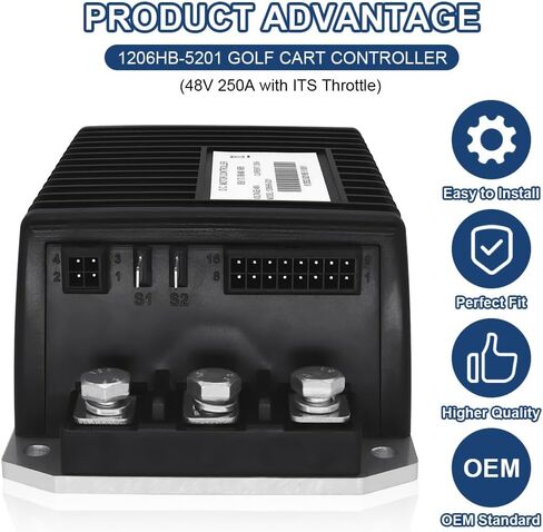 1206HB5201 48V 250A DC Motor Speed Controller for Curtis for EZGO TXT ITS Throttle for Express S4/1000 for Terrain 250 /L4 for Cushman Hauler 800/1000 for MPT 800 1206HB-5201 1206HB in Kuwait