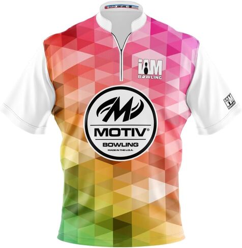 Logo Infusion I AM Bowling Jersey Short Sleeve Sash Collar 2129-MT Made in USA Motiv in Kuwait