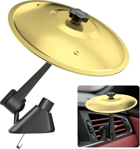 Car Cymbal Air Vent, Mini Car Crash Cymbals, Add Fun to Your Drive with Car Drum | A Great Gift For Drummers And Music Lovers | All Vehicle Types (Gold, 5.5 Inch) in Kuwait