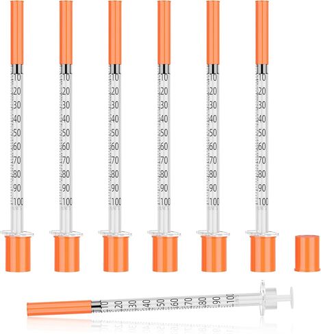 حقنة 1cc 32G 1/4 بوصة 6 مم، U-100 1 مل محاقن مختبرية، مغلفة بشكل فردي، عبوة من 100 in Kuwait