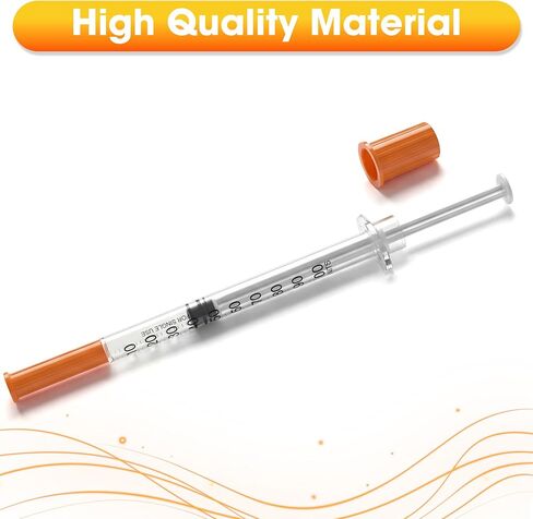 حقنة 1cc 32G 1/4 بوصة 6 مم، U-100 1 مل محاقن مختبرية، مغلفة بشكل فردي، عبوة من 100 in Kuwait