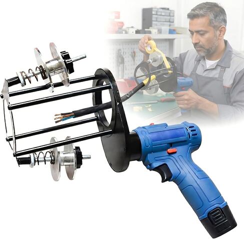 Commercial Electric HVAC Pipe Tape Wrapping Machine, Handheld Automatic Line Set Wrapping Tool for Up to 2.75 Inch (7cm) Refrigerant Tubes Conditioner, Insulation Cable Tie Winding Workstation, in Kuwait