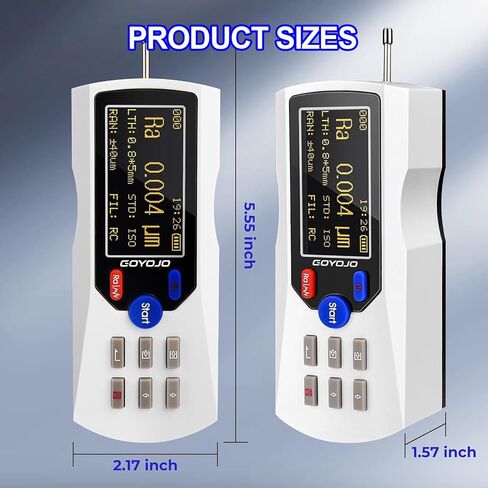 Digital Surface Roughness Tester, Portable Gauge with High 0.001µm Accuracy, LCD Display, 500 Data Storage for Electronics & Metal Industry and Surface Roughness Detection in Kuwait