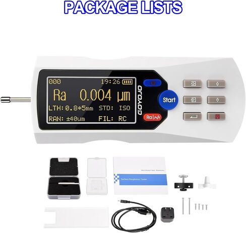 Digital Surface Roughness Tester, Portable Gauge with High 0.001µm Accuracy, LCD Display, 500 Data Storage for Electronics & Metal Industry and Surface Roughness Detection in Kuwait