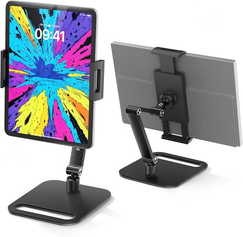 حامل حامل اللوحي لأجهزة iPad ، حامل حامل مراقب محمول 15.6 '' ، 17.3 '' ، حامل ذراع من ألومنيوم قابل للطي مع 360 ° دوار in Kuwait