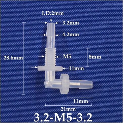 Revive Furniture 5~100 Pieces Of M5 Thread Can Be Used With Barbed Partitions, Flexible Joints, Elbow, Air Pump Hose, And Nuts(3.2-M5-3.2,100pcs) in Kuwait