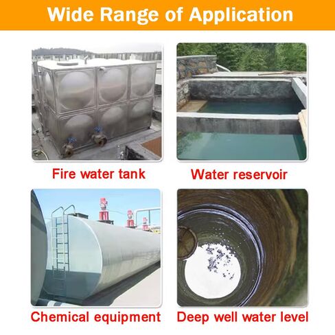 10M Pressure Range Liquid Level Transmitter 4-20mA Signal Water Level Sensor Detector Pressure Transmitter Submersible Water Level Transducer Sensor 24-32VDC, for Tanks Wells in Kuwait