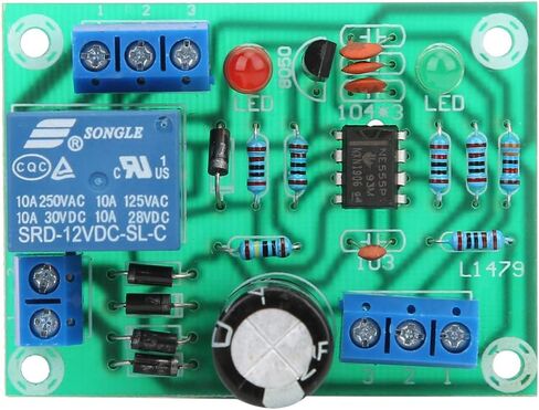 Water Level Switch Controller Kit, 12VDC Electronic Sensor Module with 10A Relay Automatic Drainage and Pump Control for Pools Basements Electrical Components 1 Pack in Kuwait
