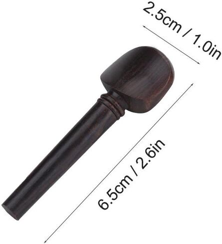 Violin Tuning Pegs Set, Handmade Smooth Ebony Violin Tuning Pegs with Endpin for Precise Control, 4-Piece Tuning Pegs Endpin Replacement for 4/4 Violin Tailpiece and Strings Replacement in Kuwait