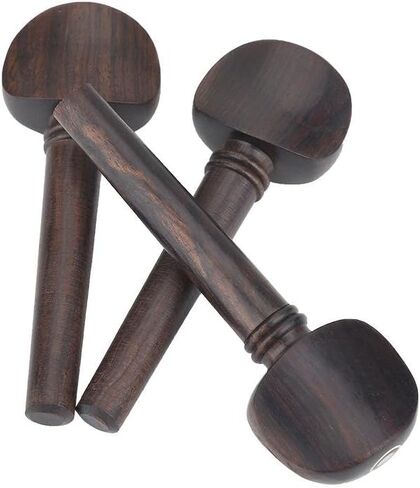 Violin Tuning Pegs Set, Handmade Smooth Ebony Violin Tuning Pegs with Endpin for Precise Control, 4-Piece Tuning Pegs Endpin Replacement for 4/4 Violin Tailpiece and Strings Replacement in Kuwait
