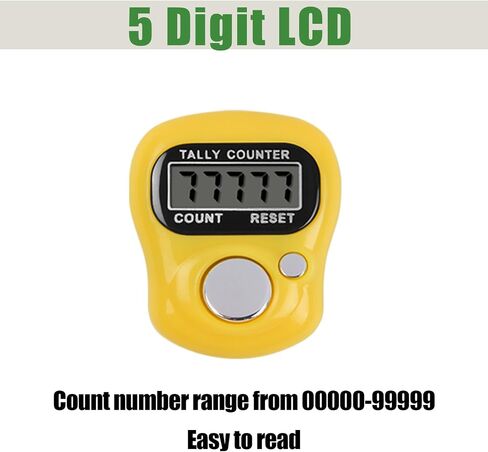 عداد الأصابع الإلكتروني 20 قطعة عداد تالي عداد الفرس الرقمي 5 أرقام عد LCD للحياكة/الجولف/التدريب/عد السلع/اللفة إلخ in Saudi Arabia