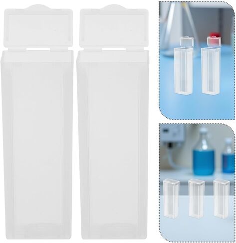 GANAZONO 50pcs Microscope Slide Staining Jars, 5-slot Wide Plastic Coplin Jar Rack for Laboratory Slide Staining and Sample Processing in Saudi Arabia
