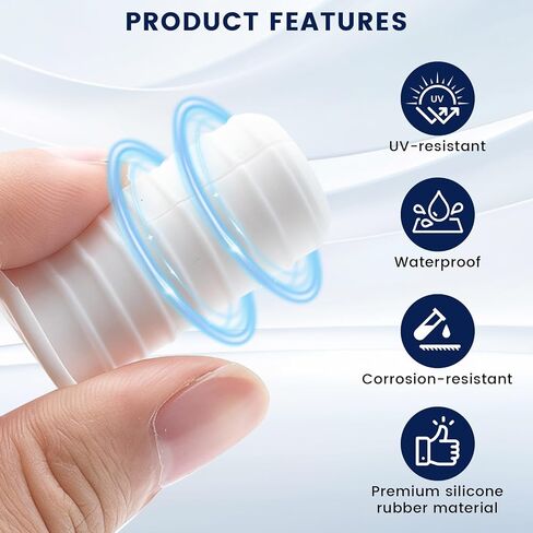 6 Pcs 3/4 Inch Cable Grommets for Starlink, White Silicone Wall Cable Pass Through for Starlink Wall Cable Pass Through Bushing Grommets, Waterproof Cable Grommet for Protecting Cords in Saudi Arabia