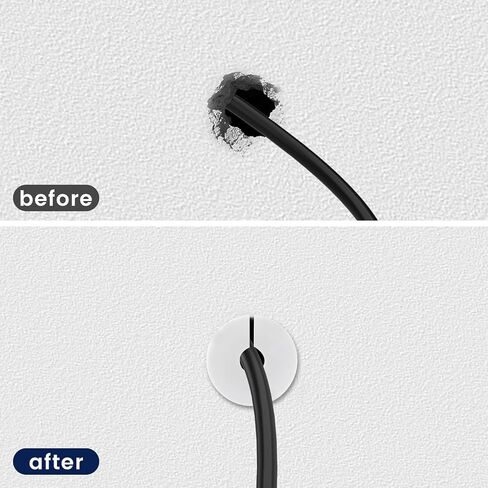 6 Pcs 3/4 Inch Cable Grommets for Starlink, White Silicone Wall Cable Pass Through for Starlink Wall Cable Pass Through Bushing Grommets, Waterproof Cable Grommet for Protecting Cords in Saudi Arabia