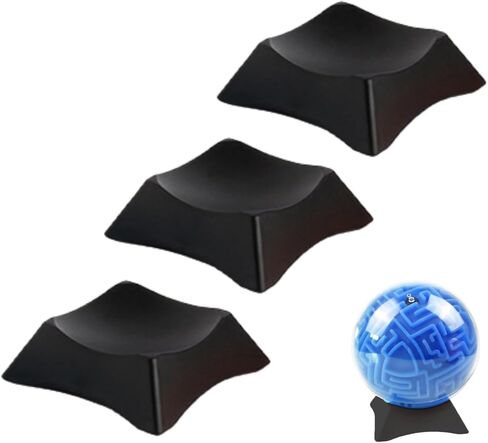 3 Pcs Soccer Ball Stand Universal Plastic Football Display Stand for Basketball Football Volleyball Display Rack, Black in Saudi Arabia