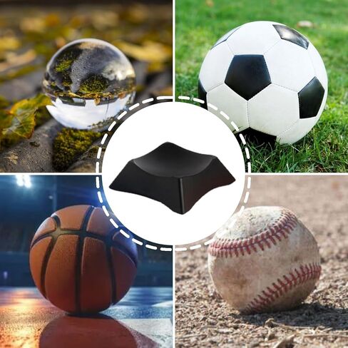 3 Pcs Soccer Ball Stand Universal Plastic Football Display Stand for Basketball Football Volleyball Display Rack, Black in Saudi Arabia