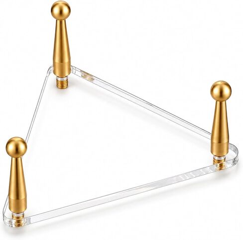 Basketball Display Stand, Football Display Stand with Gold Pegs and Rubber Feet Clear Acrylic Ball Holder for Basketball, Football, Soccer, Volleyball, Crystals and Rocks in Saudi Arabia