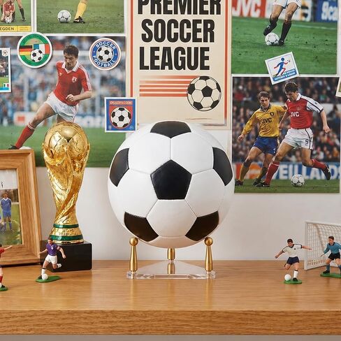 Basketball Display Stand, Football Display Stand with Gold Pegs and Rubber Feet Clear Acrylic Ball Holder for Basketball, Football, Soccer, Volleyball, Crystals and Rocks in Saudi Arabia