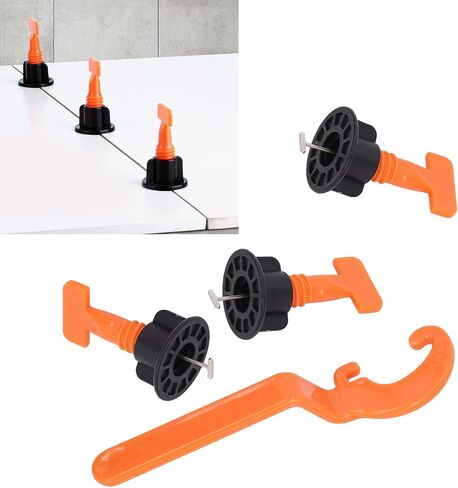 YWBL-WH Adjustable Tile Leveler, Wall Leveling System Kit with Spacers and Positioning Tool for Flooring, High Flatness and Efficiency in Kuwait