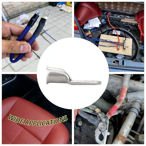 4 AWG 5/16 بوصة (M8) 30 قطعة من الأسلاك النحاسية المعلبة 4 أطراف حلقة قياس موصل مع 38 قطعة 3:1 أنابيب الانكماش الحراري أسود وأحمر وأصفر أطراف كابل البطارية مسمار للأسلاك الكهربائية ذاتية الصنع in Kuwait