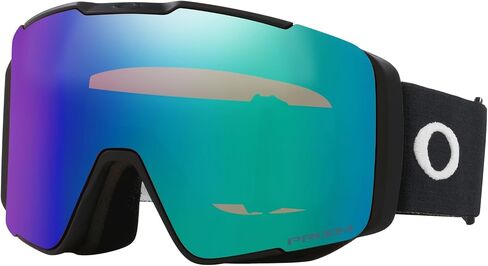 نظارات Oakley Line Miner Pro Low Bridge Fit Snow Goggle، حزام أسود غير لامع مع عدسة Prizm Snow Argon Iridium، مقاس متوسط in Kuwait