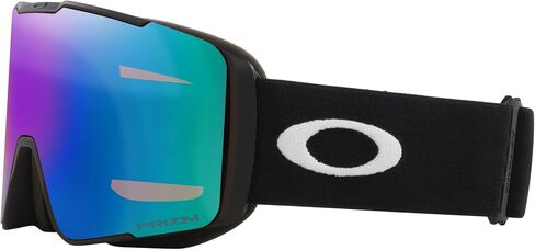 نظارات Oakley Line Miner Pro Low Bridge Fit Snow Goggle، حزام أسود غير لامع مع عدسة Prizm Snow Argon Iridium، مقاس متوسط in Kuwait