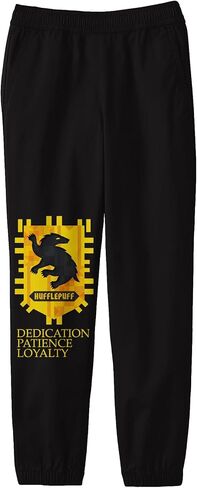 Bioworld Harry Potter Hufflepuff Badger Youth Black Graphic Jogger Pants in Saudi Arabia