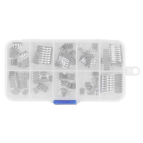 85 Pcs IC Assortment Kit 10 Specifications Integrated Circuit IC Chips with Storage Box for Electronics Projects DIY Repairs and Home Circuit Work in Kuwait