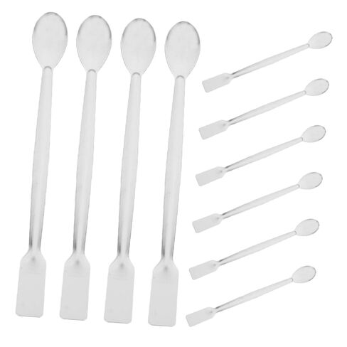 Mipcase 10pcs Stainless Steel Micro Lab Spoons Double-Ended Sampling and Mixing Spatulas Wear-Resistant Laboratory Measuring Scoops for Powders and Fillers in Kuwait