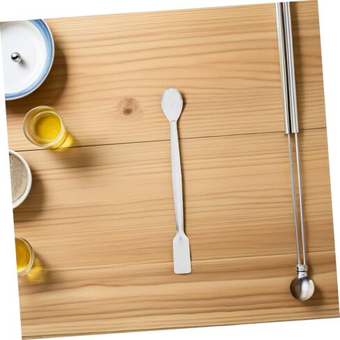 Mipcase 10pcs Stainless Steel Micro Lab Spoons Double-Ended Sampling and Mixing Spatulas Wear-Resistant Laboratory Measuring Scoops for Powders and Fillers in Kuwait